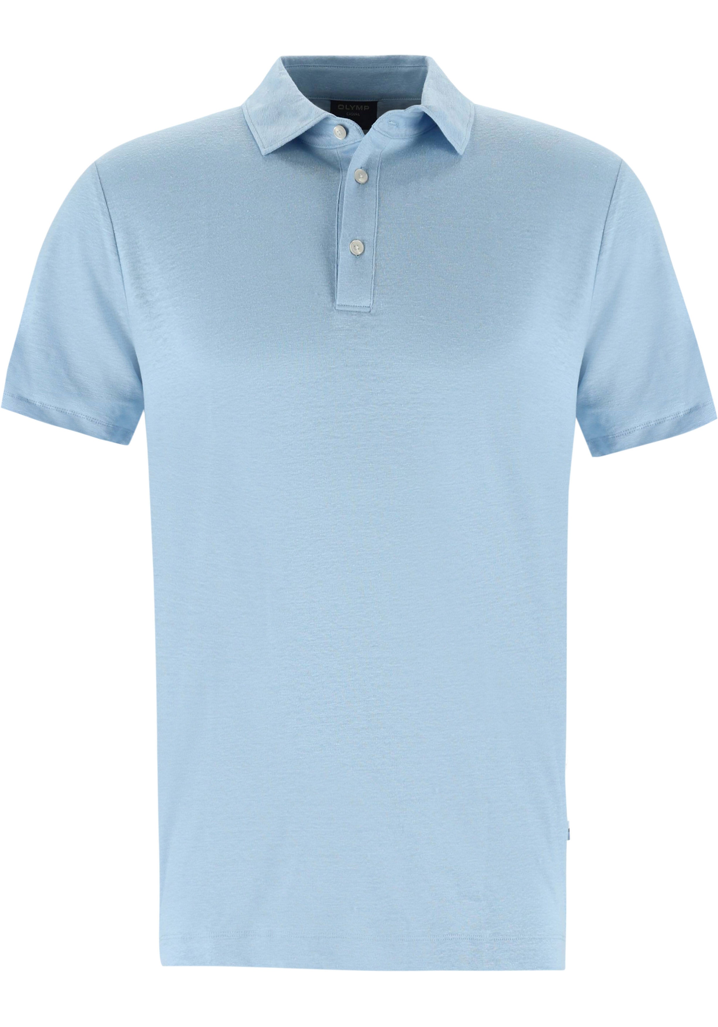 OLYMP Polo Casual, modern fit polo, lichtblauw